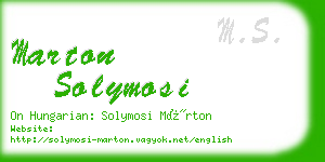 marton solymosi business card